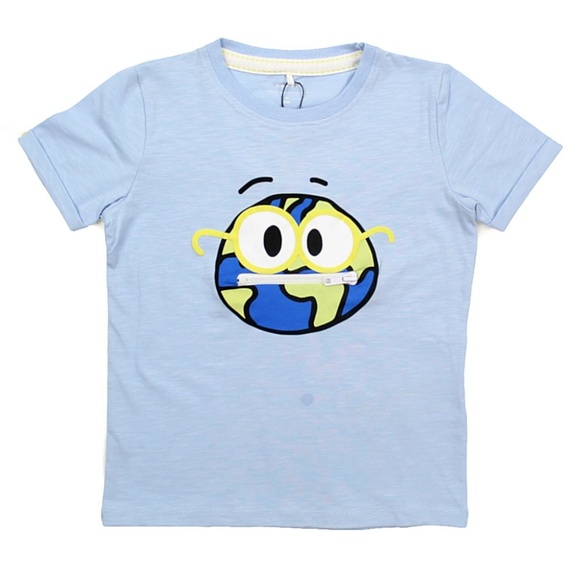 NAME IT "EMOJI Boy ORGANIC Cotton Short Sleeve Tee - Picture 1 of 2